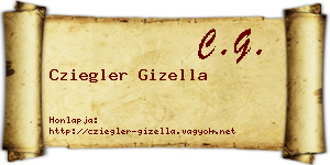Cziegler Gizella névjegykártya
