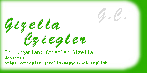 gizella cziegler business card